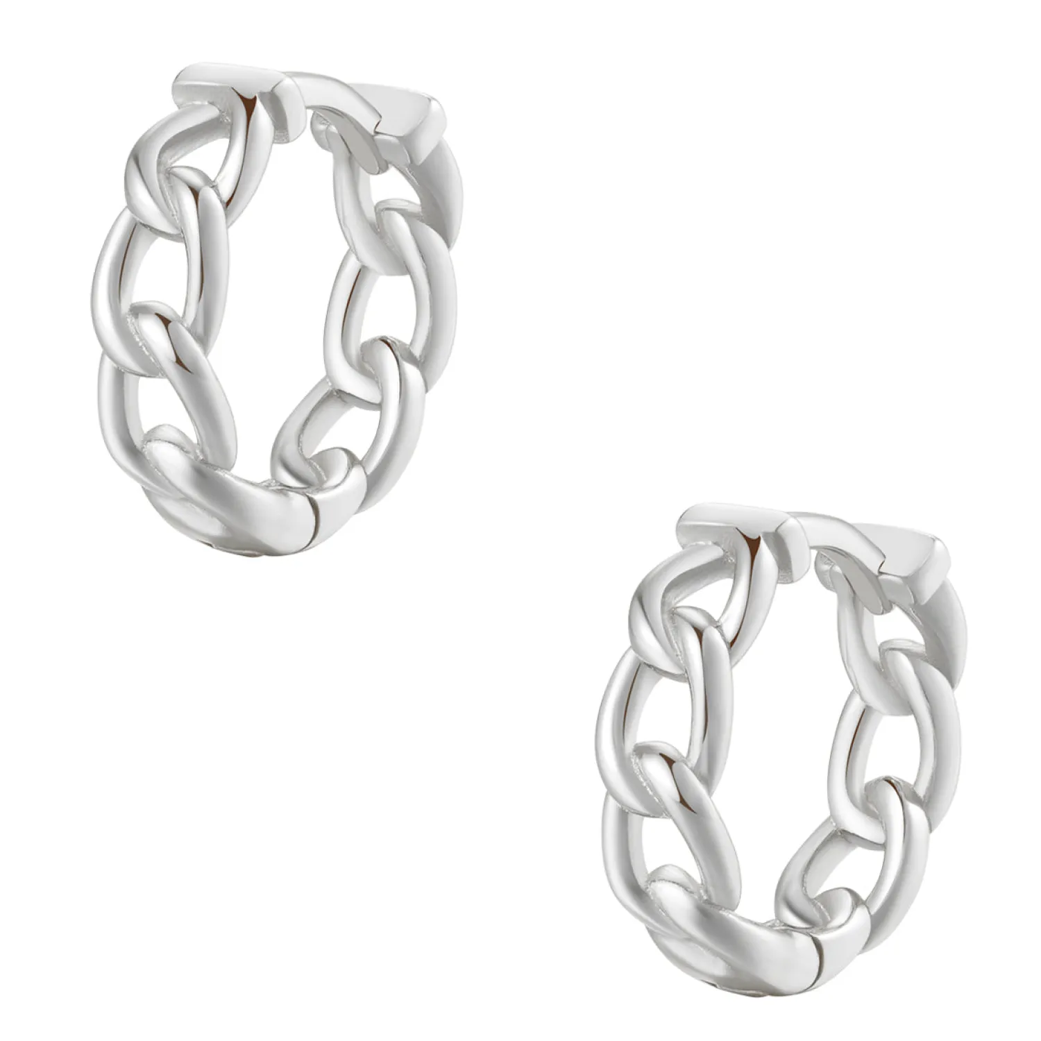 Huggie Ohrringe | Creolen | Hey Happiness Glieder-Creolen Huggies Sterlingsilber