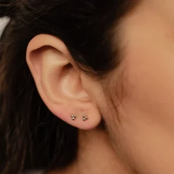 Ohrstecker | Hey Happiness Glint Triad Ohrstecker 14K Gold