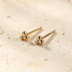 Ohrstecker | Hey Happiness Glint Triad Ohrstecker 14K Gold