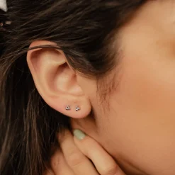 Ohrstecker | Hey Happiness Glint Triad Ohrstecker 14K Gold