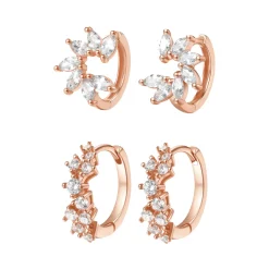 Earring Stack Sets | Hey Happiness Glitter Duo Ohrringe Set aus Sterlingsilber