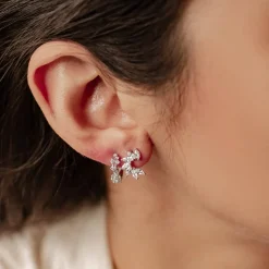Earring Stack Sets | Hey Happiness Glitter Duo Ohrringe Set aus Sterlingsilber