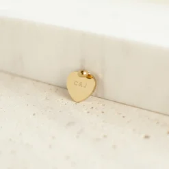 Anhänger | Hey Happiness Glänzender Herzanhänger Gold