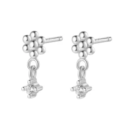 Ohrstecker | Hey Happiness Gänseblümchen Dangle Ohrstecker aus Sterlingsilber Silver