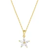 Filigrane Ketten | Hey Happiness Gänseblümchen Kette mit Schmucksteinen Sterlingsilber in Gold