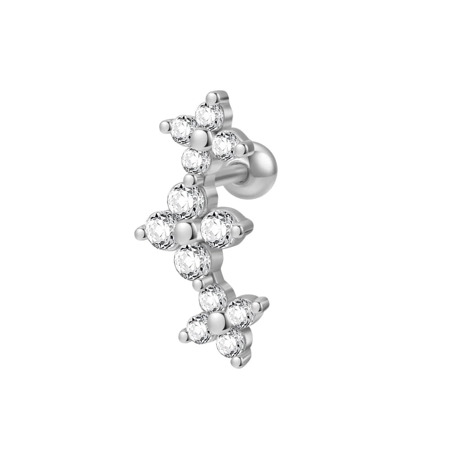 Piercings | Ohrstecker | Hey Happiness Gänseblümchen Ohrpiercing Sterlingsilber