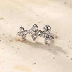 Piercings | Ohrstecker | Hey Happiness Gänseblümchen Ohrpiercing Sterlingsilber