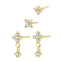 Earring Stack Sets | Ohrstecker | Hey Happiness Gänseblümchen Ohrringe Set Sterlingsilber