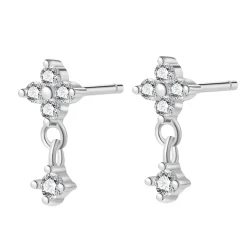 Ohrstecker | Hey Happiness Gänseblümchen Ohrringe Silber 925 Hängend