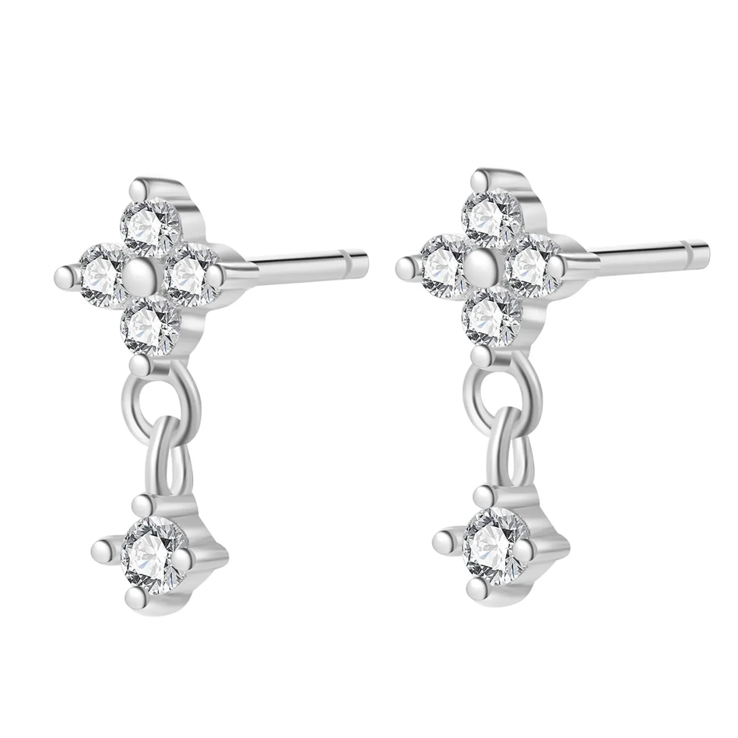 Ohrstecker | Hey Happiness Gänseblümchen Ohrringe Silber 925 Hängend