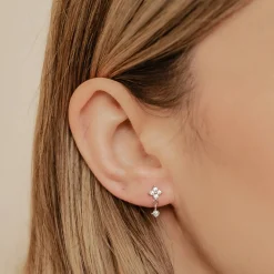 Ohrstecker | Hey Happiness Gänseblümchen Ohrringe Silber 925 Hängend