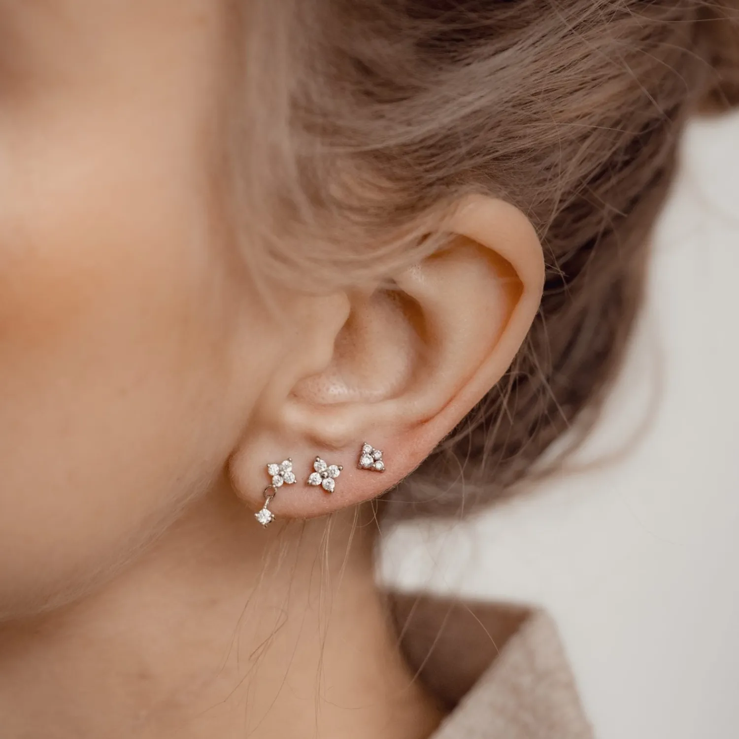 Ohrstecker | Hey Happiness Gänseblümchen Ohrringe Silber 925 Hängend