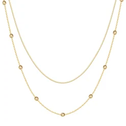 Filigrane Ketten | Hey Happiness Kette Mehrreihig Gold
