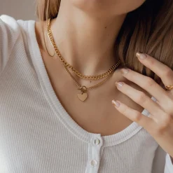 Statement Ketten | Hey Happiness ene Panzerkette Großgliedrig Gold