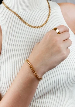 Statement Ketten | Hey Happiness ene Panzerkette Großgliedrig Gold