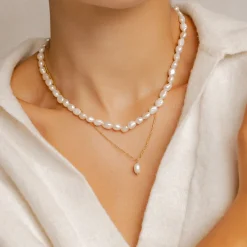 Choker Ketten | Perlenketten | Hey Happiness Grace Perlenkette Sterlingsilber Gold