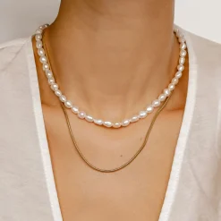 Choker Ketten | Perlenketten | Hey Happiness Grace Perlenkette Sterlingsilber Gold