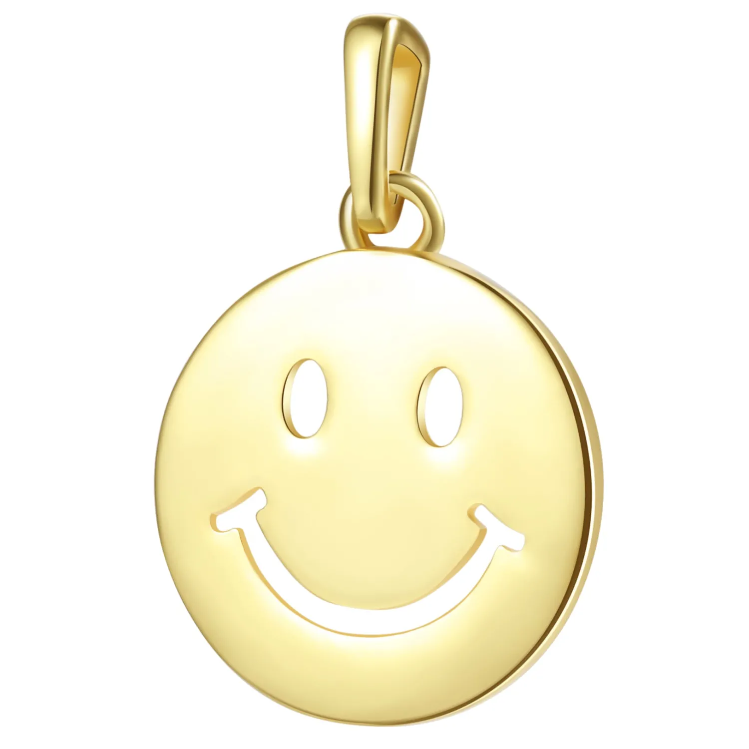 Anhänger | Hey Happiness Grinsen Anhänger für Glück und Freude in Godlfarbe Gold