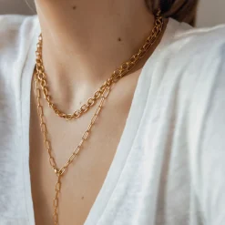 Lariat Necklaces | Statement Ketten | Hey Happiness Großgliedrige Kette Y Gold
