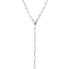 Lariat Necklaces | Statement Ketten | Hey Happiness Großgliedrige Kette Y Silber Silver