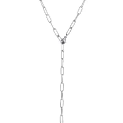 Lariat Necklaces | Statement Ketten | Hey Happiness Großgliedrige Kette Y Silber Silver