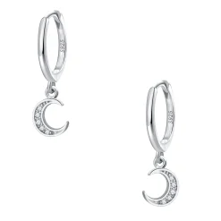 Huggie Ohrringe | Hey Happiness Halbmond Huggies Creolen Sterlingsilber Silver