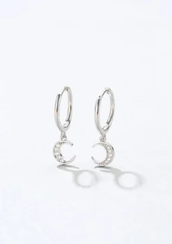 Huggie Ohrringe | Hey Happiness Halbmond Huggies Creolen Sterlingsilber Silver