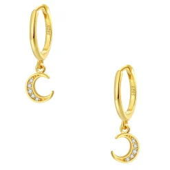Huggie Ohrringe | Hey Happiness Halbmond Huggies Ohrringe Sterlingsilber in Gold