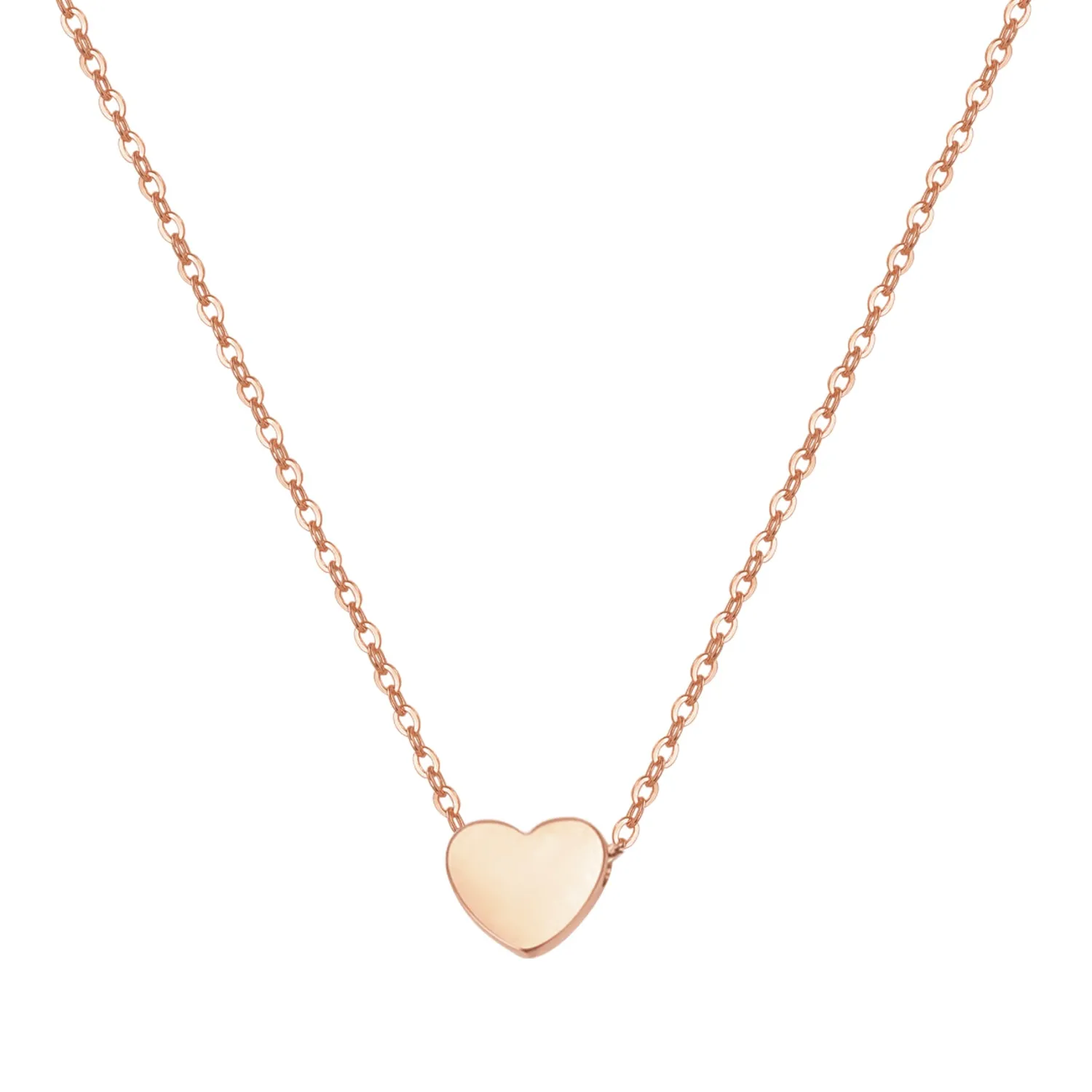 Filigrane Ketten | Hey Happiness Halskette mit Anhänger „Sweetheart“ in Roségold Rose Gold