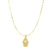 Anhänger | Filigrane Ketten | Hey Happiness Hamsa Hand Anhänger Halskette für Schutz aus Sterlingsilber
