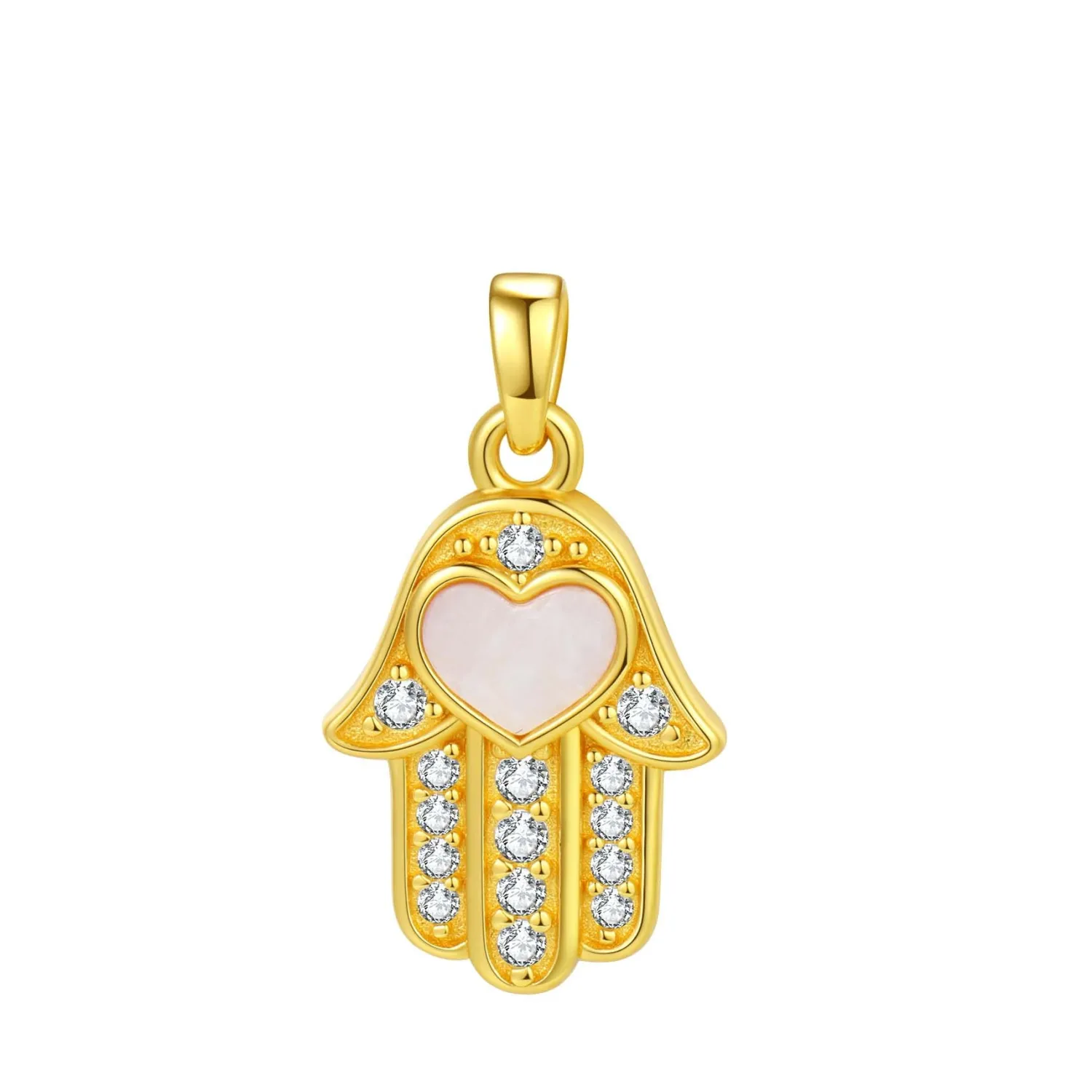 Anhänger | Filigrane Ketten | Hey Happiness Hamsa Hand Anhänger Halskette für Schutz aus Sterlingsilber