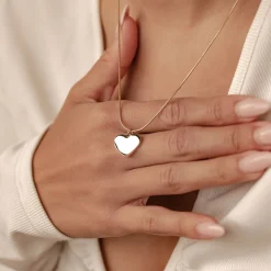 Lariat Necklaces | Filigrane Ketten | Hey Happiness Herz Anhänger Schlangen-Kette Wasserfest