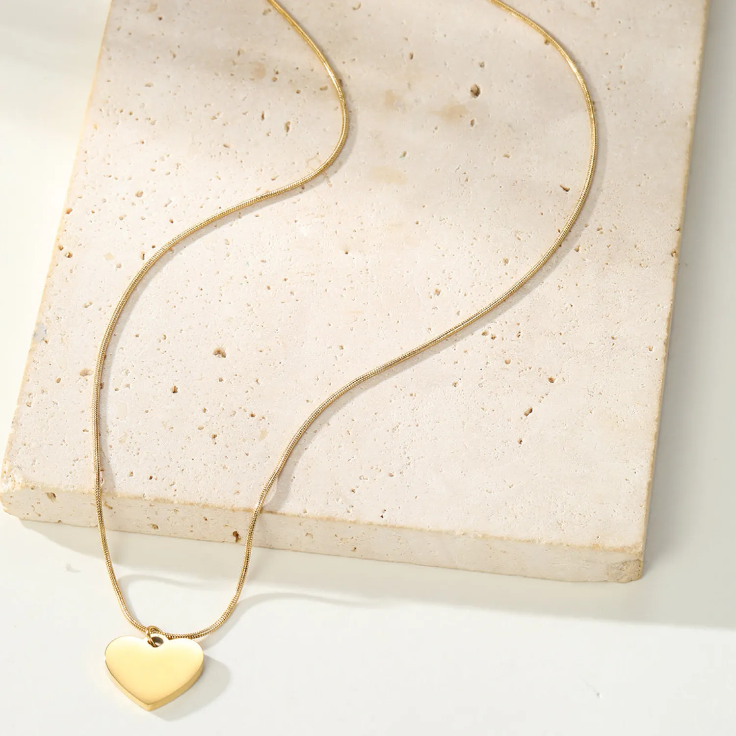 Lariat Necklaces | Filigrane Ketten | Hey Happiness Herz Anhänger Schlangen-Kette Wasserfest