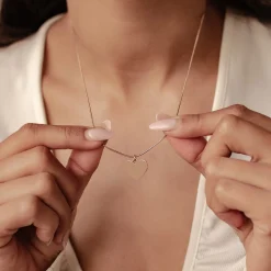 Lariat Necklaces | Filigrane Ketten | Hey Happiness Herz Anhänger Schlangen-Kette Wasserfest