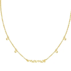 Filigrane Ketten | Hey Happiness Herz Charm Mama Halskette aus Sterlingsilber
