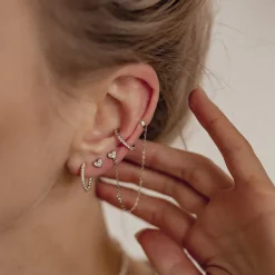 Ohrstecker | Hey Happiness Herz Ear Cuff Sterlingsilber Silver