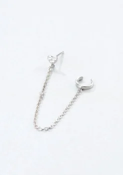Ohrstecker | Hey Happiness Herz Ear Cuff Sterlingsilber Silver