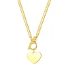 Statement Ketten | Hey Happiness Herz Kette mit T-Steg in farbe Gold