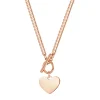 Statement Ketten | Hey Happiness Herz Kette mit T-Steg in Rosegold Rose Gold