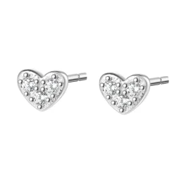 Ohrstecker | Hey Happiness Herz Ohrstecker Sterlingsilber Silver