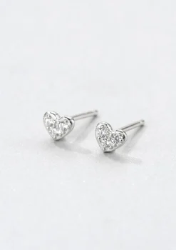 Ohrstecker | Hey Happiness Herz Ohrstecker Sterlingsilber Silver