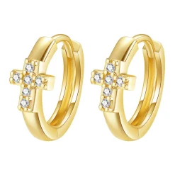 Huggie Ohrringe | Hey Happiness Hoffnung Huggie Creolen Ohrringe 14K Gold