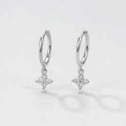 Huggie Ohrringe | Hey Happiness Huggie Ohrringe mit Schmucksteinen Sterlingsilber