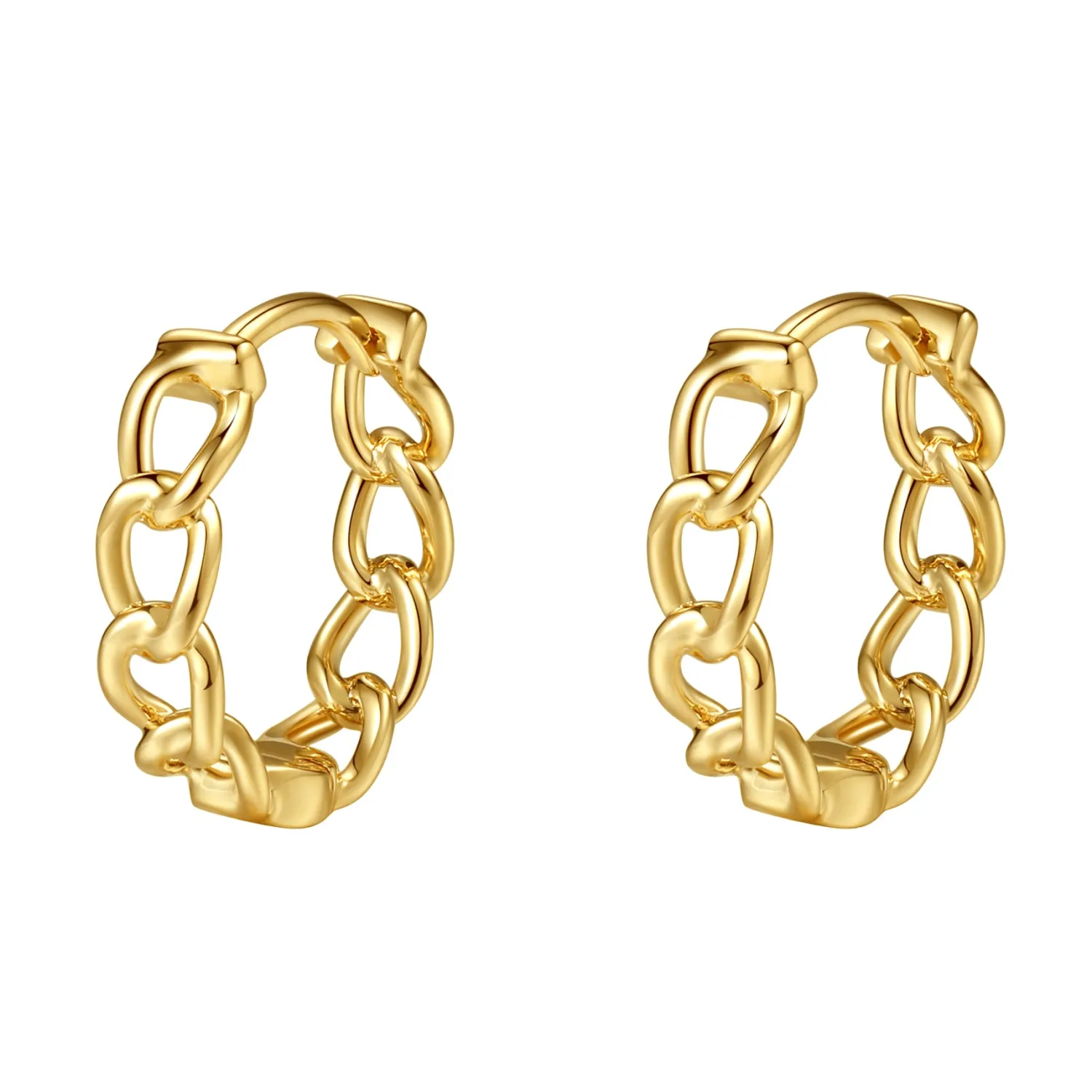Huggie Ohrringe | Hey Happiness Infinite Glieder Huggie Ohrringe 585 Gold