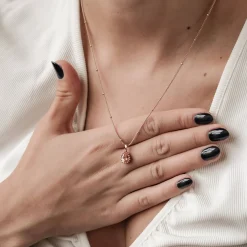 Filigrane Ketten | Hey Happiness Januar Granat Geburtsstein Halskette Sterlingsilber