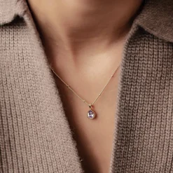 Filigrane Ketten | Hey Happiness Juni Alexandrit Geburtsstein Halskette Sterlingsilber