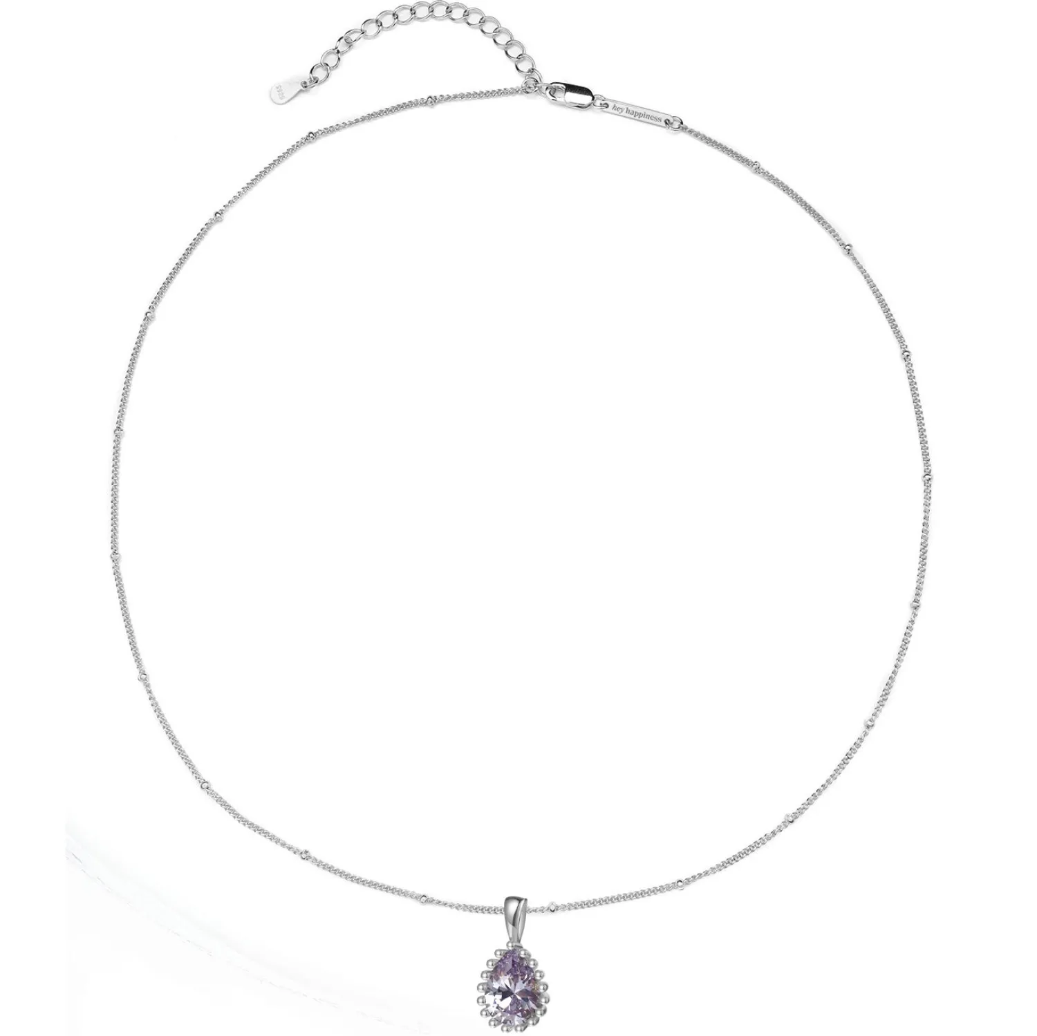 Filigrane Ketten | Hey Happiness Juni Alexandrit Geburtsstein Halskette Sterlingsilber