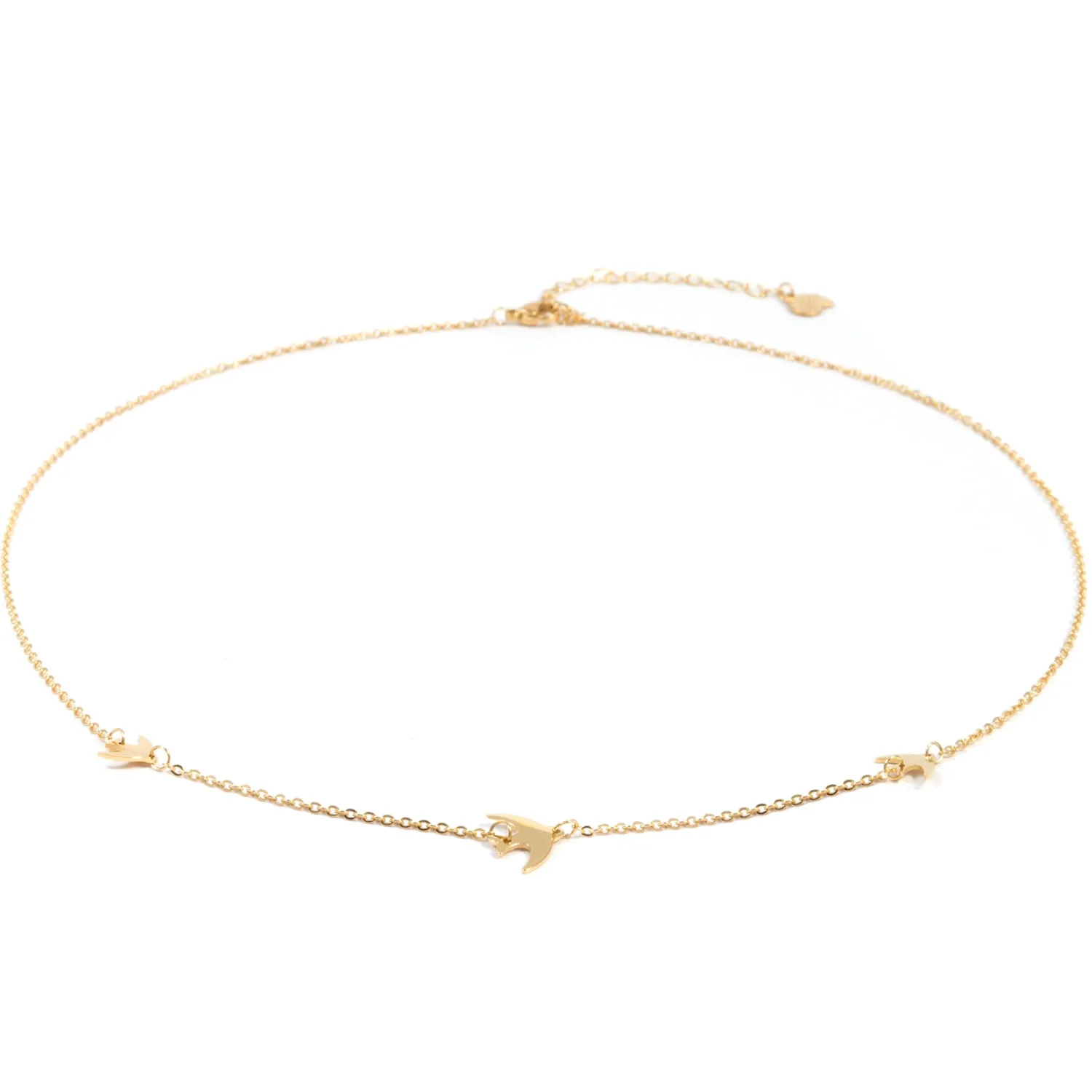 Filigrane Ketten | Hey Happiness Kette Fliegende Vögel in farbe Gold