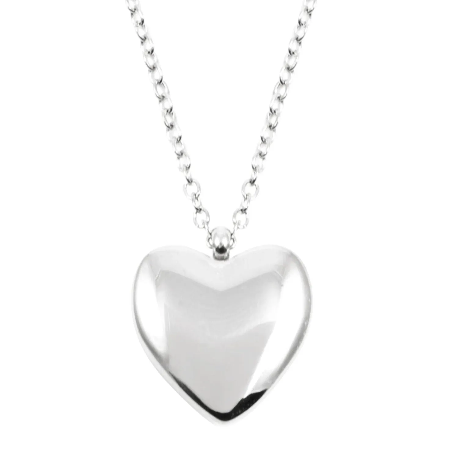 Filigrane Ketten | Hey Happiness Kette Liebe Herz Anhänger in Silberfarbe Silver