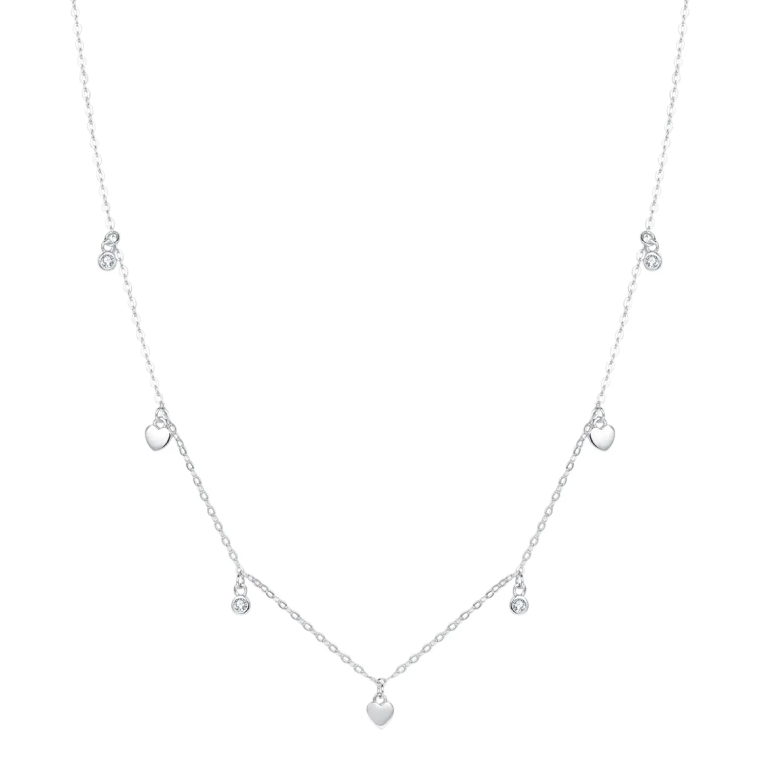 Filigrane Ketten | Hey Happiness Kette mit Herzchen Sterlingsilber Silver